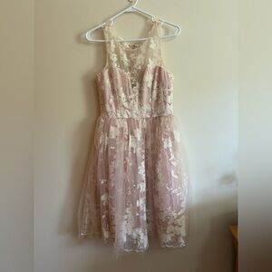 Pink Lace Bridesmaids Dress NWT